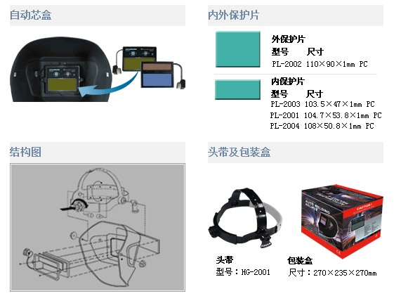 AS-2-F自动变光焊接面罩