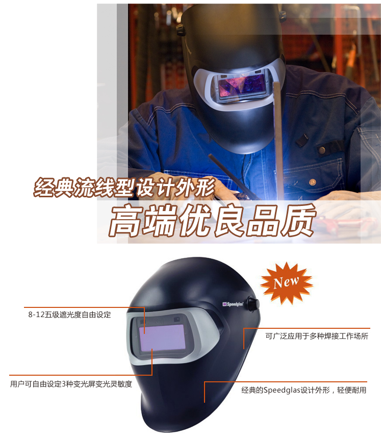 3M SpeedglasTM 100V自动变光焊接面罩