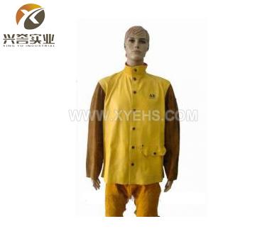 AP2830金黄色配金棕色皮袖焊接服