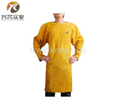 AP6200金黄色芯皮长袖焊接围裙