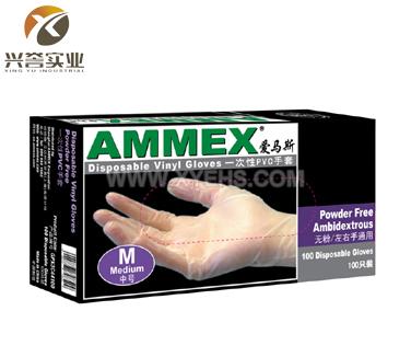 爱马斯AMMEX一次性食品级PVC手套(无粉)