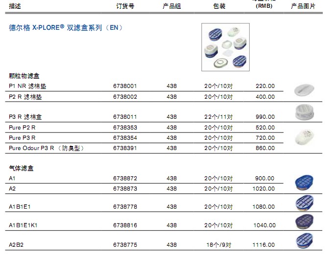 德尔格滤毒盒