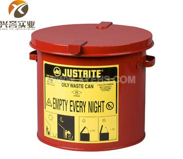 Justrite 8 升工作台式油渍废品罐 09200