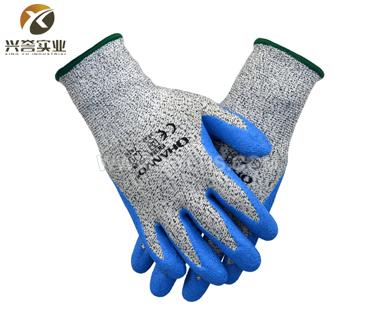 兴誉LN330 乳胶涂层3级防切割手套