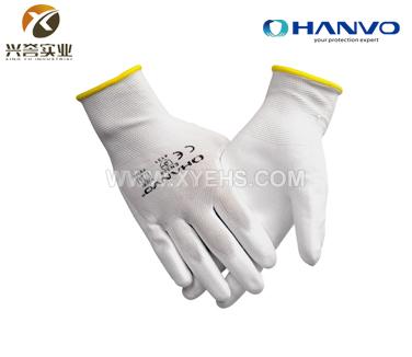 恒辉 PE300 PU涂层手套涂指涂掌