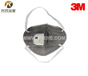 3M 9542V KN95活性炭带阀口罩 (头带式）