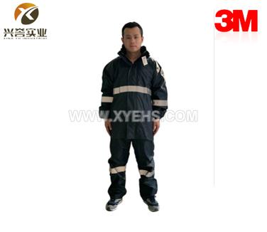 3M R2911 藏青色PVC防水安全警示服-XS（尺码偏大1-2码 身高170及以下可穿）