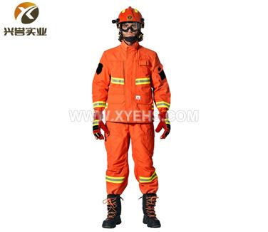消防员森林灭火服HW-XF-A004 阻燃 抗撕拉 阻燃黄银黄反光带